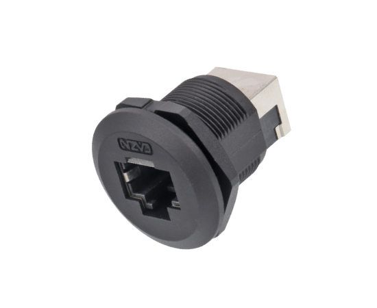 EP-RJ45面板型板前安装双母头插座(螺纹式)